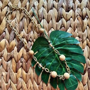 BOGO FREE BEADED BRUSH GOLDEN BOHO NECKLACE